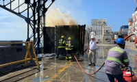 Incendio en muelle 1 de la Sociedad Portuaria.