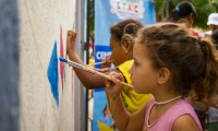 Niños y niñas participaron de la estrategia cultural en el barrio Galán.