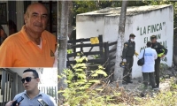 Jaime Herrán Oviedo fue asesinado en su finca junto con otras tres personas. Abajo, su hijo Víctor, quien encontró los cuerpos.