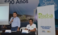 El alcalde Rafael Martínez y el director del Dadsa, Wilson Rodríguez. 