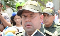 El comandante operativo de la Policía Metropolitana de Barranquilla, coronel Yecid Peña. 