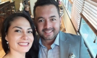 Sandra Milena Alegría, presuntamente asesinada y Billy Hernán Ortiz sobreviviente de crimen.