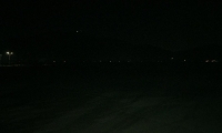 Así luce la pista de BMX en horas de la noche.