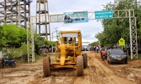 Esta obra va unificar la cabecera municipal con la ruta que va de Santa Ana a La Gloria.