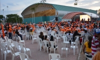 Panorama de la plaza de la concentración de Fuerza Ciudadana en Santa Marta.