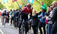 Chris Froome en una competencia del Dauphiné 2019.