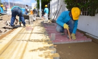 Obras de rehabilitación de la avenida de El Río.