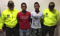 Alias 'Coco' y 'Chuky', capturados por la Policía Metropolitana de Santa Marta.