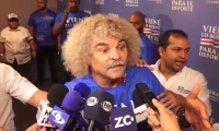 Pibe Valderrama en declaraciones a los medios.