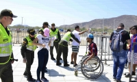 Controles en el estadio Sierra Nevada de Santa Marta