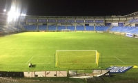 Estadio Sierra Nevada luego de los trabajos a raíz del aguacero del domingo.