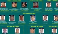 Cartel de los 30 más buscados por crímenes contra excombatientes de las Farc