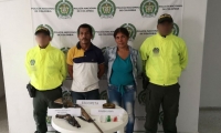 Albeiro Ruiz Fernández y Karen Varela De la Hoz, capturados en Tucurinca.