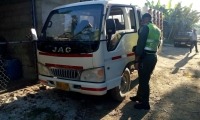 Camión recuperado por la Policía del Magdalena.