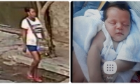 A la izquierda, la presunta captura (identificada por la mamá), a la derecha, el bebé secuestrado.