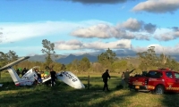 Avioneta accidentada.