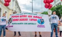 Protesta exigiendo aparición de los niños.