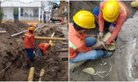 Trabajos en el barrio Villa Franca