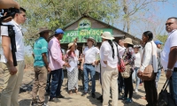 El gobernador del Magdalena, Carlos Caicedo, visitó Salaminita. 