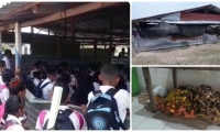 Los estudiantes de una sede educativa en San Zenón esperan desde 2015 que los pongan a estudiar en aulas dignas.