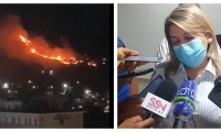 Virna Johnson dio un reporte sobre el incendio que se presentó este lunes.