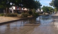 Así lucía La Concepción 3 con el derramamiento de agua potable.