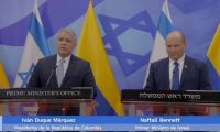 Presidente Iván duque con el primer Ministro de Israel, Naftali Bennet