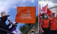 La exgerente Patricia Caicedo, hermana del gobernador, lidera las manifestaciones.