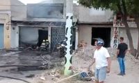 Así quedó el establecimiento después de la fuerte explosión e incendio.