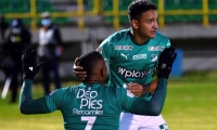 El cartagenero Jhon Vásquez, celebrando el gol del triunfo.