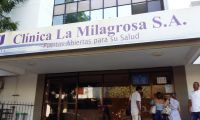 Ingreso a la clínica La Milagrosa de Santa Marta.
