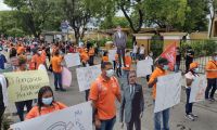 Imágenes de la marcha en Santa Marta.