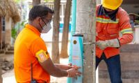 Instalación de los recolectores de colillas.