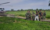 Militares venezolanos en la zona donde habrían sido secuestrados.