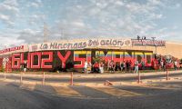 Mural pintado por hinchadas del Fútbol