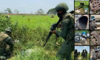 Explosivos desactivados en la frontera con Colombia.