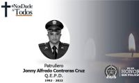 El patrullero Jonny Alfredo Contreras Cruz.