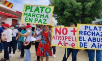 Este viernes se llevó a cabo una protesta en el municipio. 