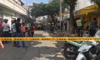 Incendio en el Mercado de Santa Marta.