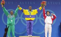 María Isabel Urrutia, primera medallista de oro para Colombia.