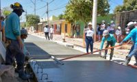 Obras en el barrio Once de Noviembre.