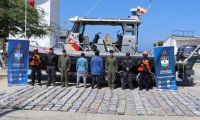 Capturados y cocaína incautada cerca a Puerto Bolívar.