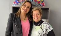 Las ministras de Salud Carolina Corcho y de Trabajo Gloria Inés Ramírez.