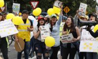 Marcha de trabajadores de Viva.