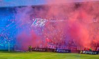 Así lucía una de las tribunas durante el partido.