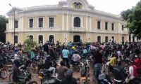 Protesta de motociclistas en Santa Marta.