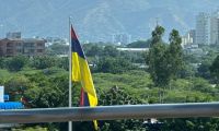 Bandera en Los Trupillos.