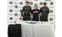 Momentos en la Policía Nacional capturó al extranjero y le incautó la droga.