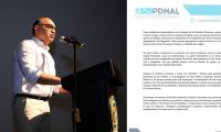 El alcalde Carlos Pinedo expresó su solidaridad ante las amenazas.