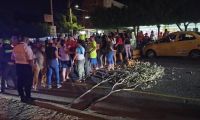 Protesta por falta de agua en la Paz.